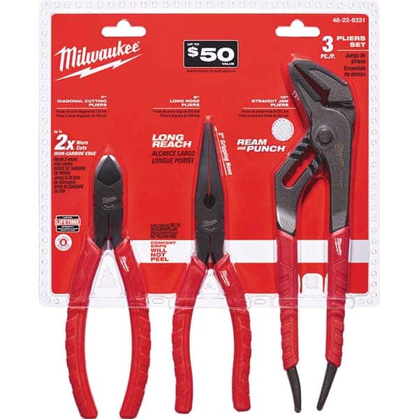 Milwaukee Tool - Plier Sets Set Type: Plier Set Number of Pieces: 3.000 - Exact Tooling