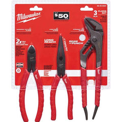 Milwaukee Tool - Plier Sets Set Type: Plier Set Number of Pieces: 3.000 - Exact Tooling