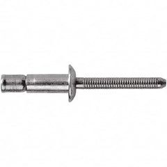 STANLEY Engineered Fastening - Size 8 Dome Head Stainless Steel Structural with Locking Stem Blind Rivet - Stainless Steel Mandrel, 0.08" to 5/8" Grip, 1/4" Head Diam, 0.261" to 0.276" Hole Diam, 0.162" Body Diam - Exact Tooling
