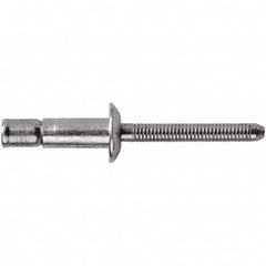 STANLEY Engineered Fastening - Size 6 Dome Head Steel Structural with Locking Stem Blind Rivet - Steel Mandrel, 0.062" to 1/4" Grip, 3/16" Head Diam, 0.194" to 0.204" Hole Diam, 0.12" Body Diam - Exact Tooling