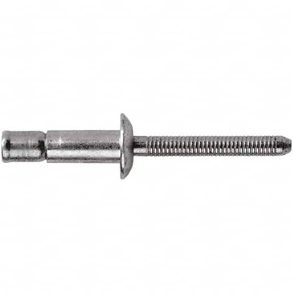STANLEY Engineered Fastening - Size 8 Countersunk Head Steel Structural with Locking Stem Blind Rivet - Steel Mandrel, 1/8" to 0.475" Grip, 1/4" Head Diam, 0.261" to 0.276" Hole Diam, 0.162" Body Diam - Exact Tooling