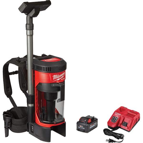 Milwaukee Tool - 1 Gal Capacity, Cordless Backpack Vacuum Cleaner - Exact Tooling