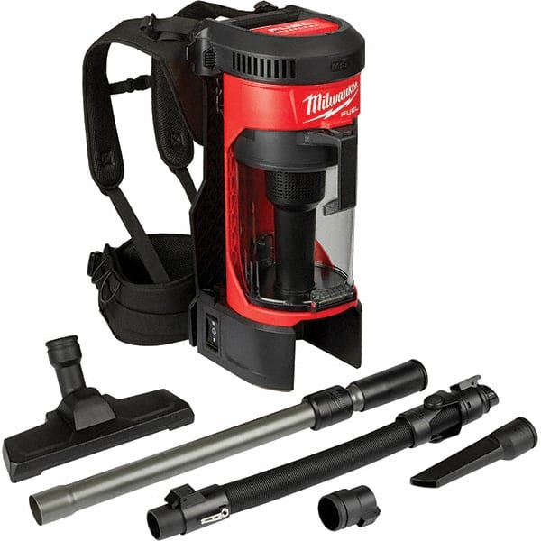 Milwaukee Tool - 1 Gal Capacity, Cordless Backpack Vacuum Cleaner - Exact Tooling