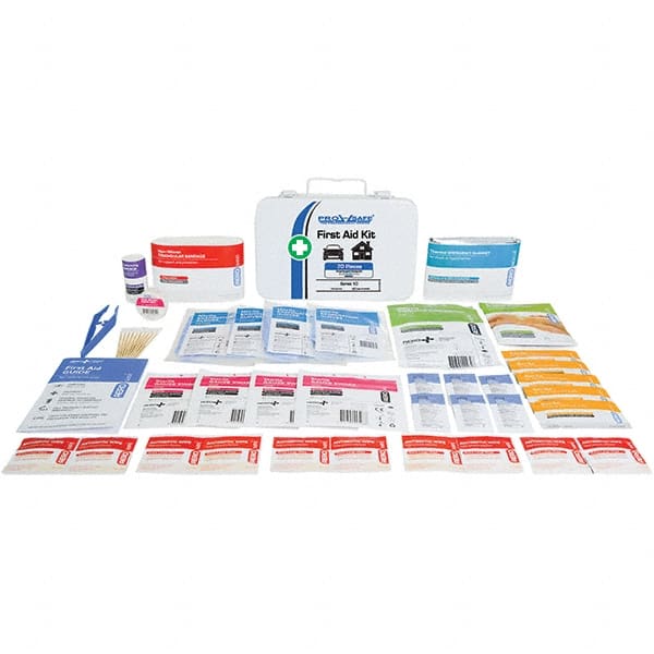 PRO-SAFE - 70 Piece, 10 Person, Industrial First Aid Kit - Metal Container - Exact Tooling