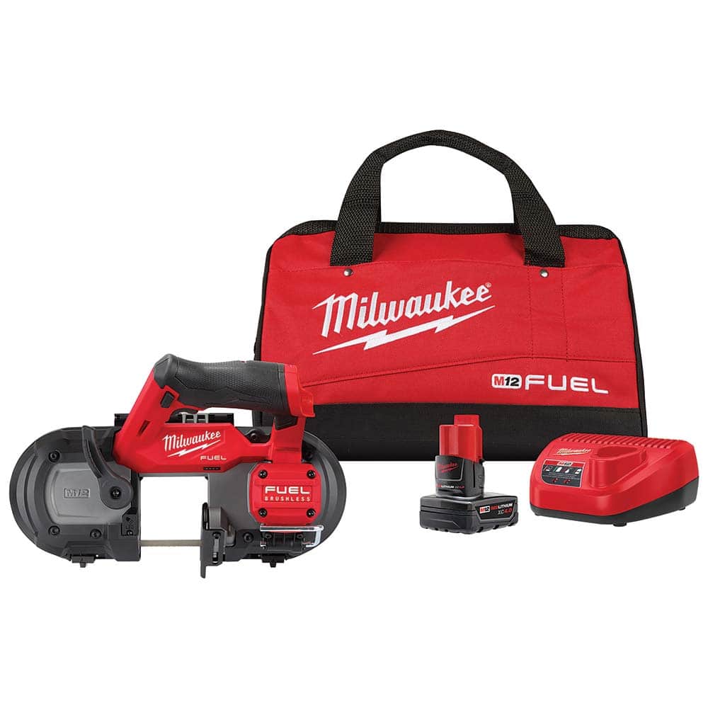 Milwaukee Tool - 12 Volt, Cordless Portable Bandsaw - Exact Tooling