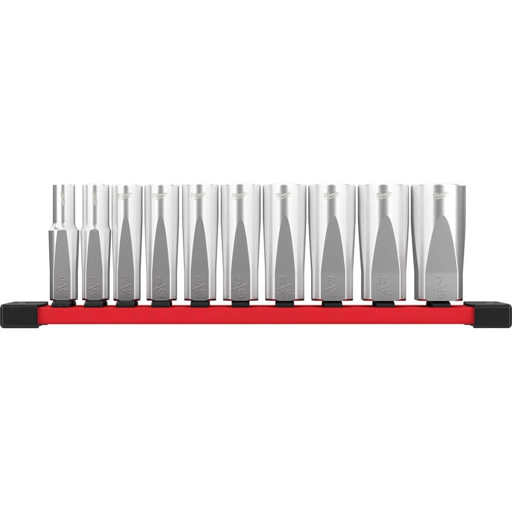 Milwaukee Tool - 10 Pc 3/8" Drive Socket Set Socket Set - Exact Tooling