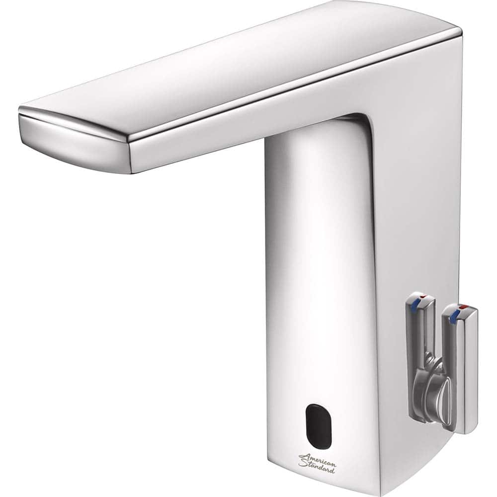 American Standard - Electronic & Sensor Faucets; Type: Sensor ; Style: Modern; Contemporary ; Type of Power: Battery ; Spout Type: Low Arc ; Mounting Centers: Single Hole (Inch); Finish/Coating: Polished Chrome - Exact Tooling