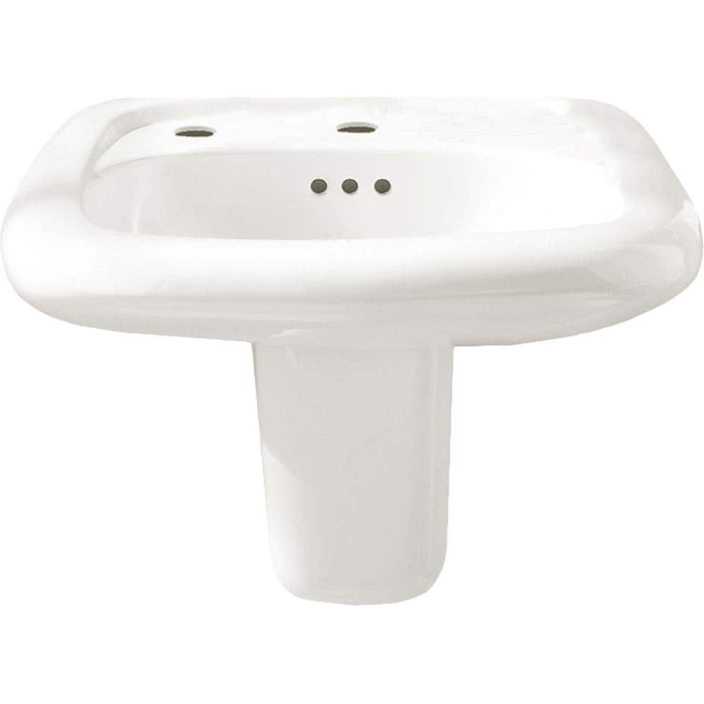 American Standard - Faucet Replacement Parts & Accessories; Type: Murro Wall-Hung EverClean Sink with Center Hole Only and Extra Left Hand Hole ; For Use With: Murro Wall-Hung EverClean Sink with Center Hole Only and Extra Left Hand Hole ; Material: Vitr - Exact Tooling