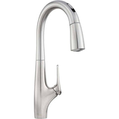 American Standard - Electronic & Sensor Faucets; Type: Sensor ; Style: Modern; Contemporary ; Type of Power: 4 AA Batteries ; Spout Type: High Arc ; Mounting Centers: Single Hole (Inch); Finish/Coating: Stainless Steel - Exact Tooling