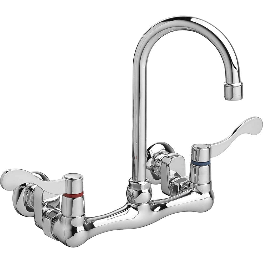 American Standard - Lavatory Faucets; Type: Wall Mount Bathroom Faucet ; Spout Type: Gooseneck ; Design: Two Handle ; Handle Type: Lever ; Mounting Centers: 8 (Inch); Drain Type: No Drain - Exact Tooling