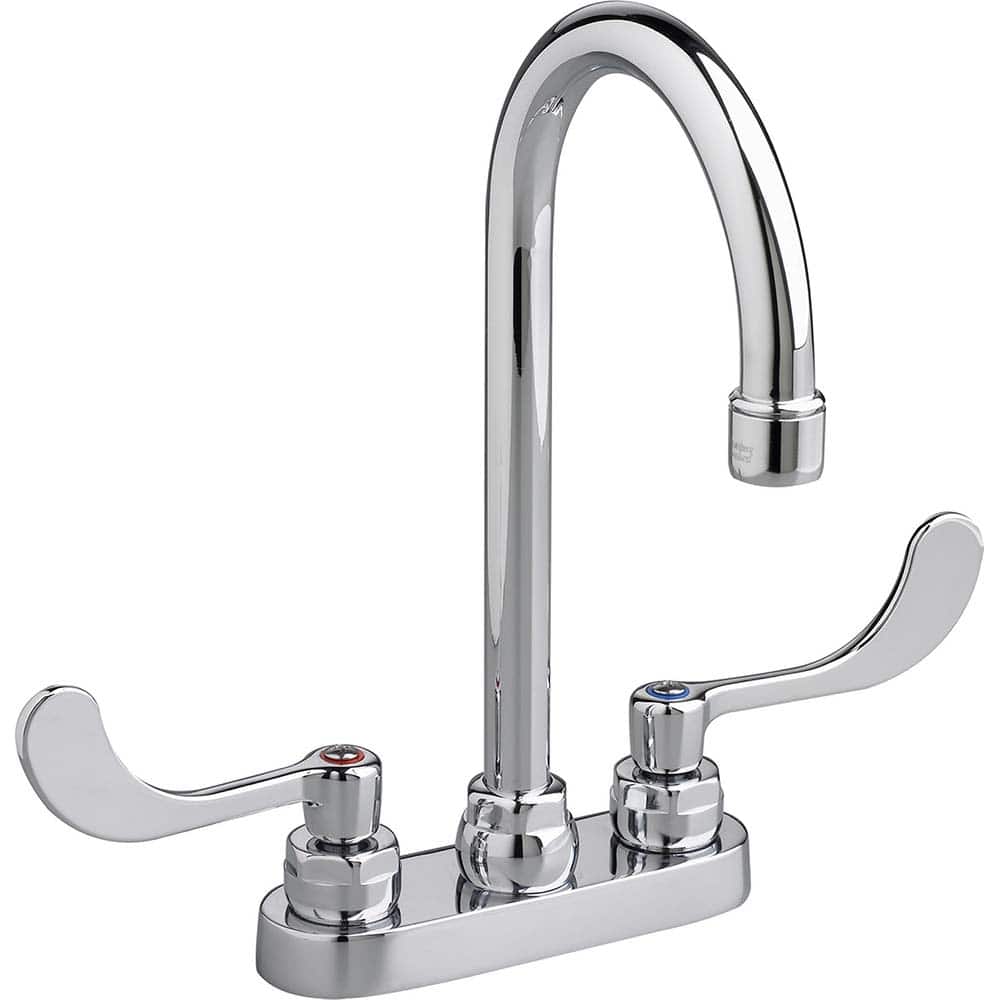 American Standard - Lavatory Faucets; Type: Centerset ; Spout Type: Gooseneck ; Design: Two Handle ; Handle Type: Lever ; Mounting Centers: 4 (Inch); Drain Type: Grid - Exact Tooling