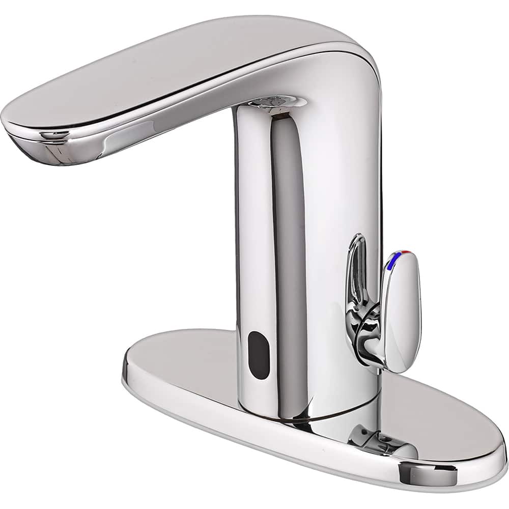 American Standard - Electronic & Sensor Faucets; Type: Sensor ; Style: Modern; Contemporary ; Type of Power: Battery ; Spout Type: Low Arc ; Mounting Centers: Single Hole (Inch); Finish/Coating: Polished Chrome - Exact Tooling
