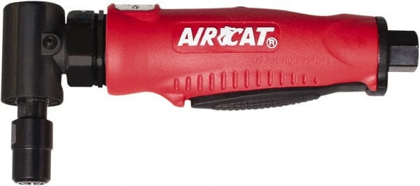 AIRCAT - 1/4" Collet, Angle Handle, Angle Air Die Grinder - 20,000 RPM, Rear Exhaust, 6 CFM, 0.5 hp, 90 psi, 1/4" Inlet - Exact Tooling
