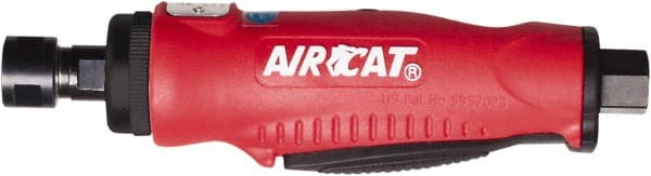 AIRCAT - 1/4" Collet, Straight Handle, Straight Air Die Grinder - 22,000 RPM, Rear Exhaust, 6 CFM, 0.5 hp, 90 psi, 1/4" Inlet - Exact Tooling