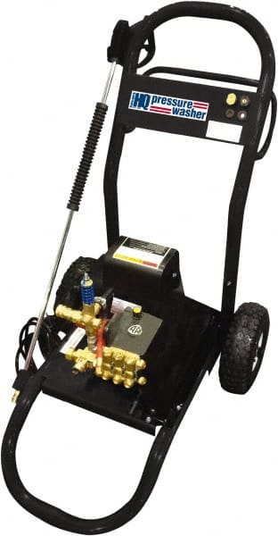 Value Collection - Electric, 15 Amp, 2.3 hp, 1,200 psi, 2.1 GPM, Cold Water Pressure Washer - AR Triplex Ceramic Plunger, 50' x 3/8" Hose, 110 Max Volts - Exact Tooling
