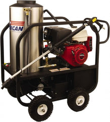 PRO-SOURCE - Gas, 11 hp, 3,000 psi, 4 GPM, Hot Water Pressure Washer - General Triplex Ceramic Plunger, 50' x 3/8" Hose - Exact Tooling