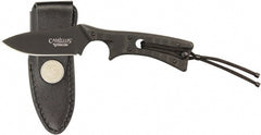 Clauss - 3" Long Blade, D2 Steel with Carbonitride Titanium Coating, Drop Point, Tactical Knife - D2 Steel with Carbonitride Titanium Coating Blade - Exact Tooling