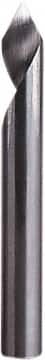 Seco - 60° Incl Angle, .118" Shank Diam, 2" OAL, 0.008" Cut Diam, Conical Engraving Cutter - 0.5906" LOC, 0.008" Tip Diam, 1 Flute, Right Hand Cut, Solid Carbide, Uncoated - Exact Tooling