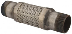 Made in USA - 12" OAL, 2-1/2" ID, Flexible Metal Hose Assembly - Exact Tooling