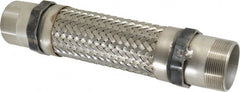 Made in USA - 12" OAL, 2" ID, 450 Max psi, Flexible Metal Hose Assembly - Exact Tooling