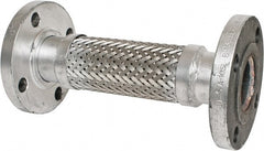 Made in USA - 12" OAL, 2" ID, 450 Max psi, Flexible Metal Hose Assembly - Exact Tooling