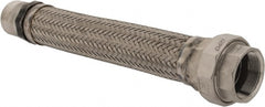 Made in USA - 18" OAL, 2" ID, 450 Max psi, Flexible Metal Hose Assembly - Exact Tooling