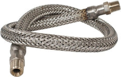 Made in USA - 24" OAL, 1/4" ID, 2,240 Max psi, Flexible Metal Hose Assembly - Exact Tooling