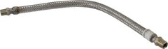 Made in USA - 24" OAL, 1/2" ID, 1,040 Max psi, Flexible Metal Hose Assembly - Exact Tooling