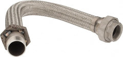 Made in USA - 24" OAL, 1-1/4" ID, 450 Max psi, Flexible Metal Hose Assembly - Exact Tooling