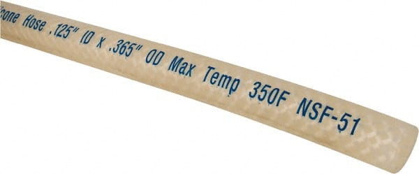 NewAge Industries - 1/8" ID x 0.365" OD, Cut to Length (100' Standard Length) Silicone Tube - Natural, 233 Max psi, 60 Shore A Hardness - Exact Tooling