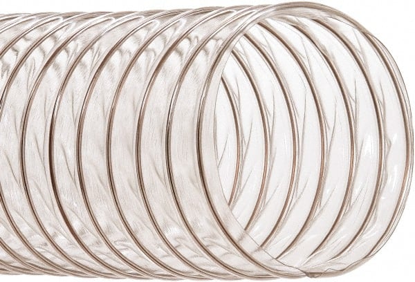 Hi-Tech Duravent - 10" ID, 50' Long, PVC Blower & Duct Hose - Clear, 8" Bend Radius, 1.75 In/Hg, 5 Max psi, -20 to 180°F, Chemical Resistant - Exact Tooling