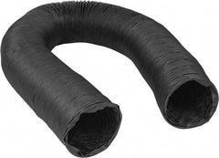 Hi-Tech Duravent - 8" ID, 25' Long, Neoprene Coated Polyester Blower & Duct Hose - Black, 10" Bend Radius, 15 In/Hg, 21 Max psi, -40 to 250°F, Chemical and Abrasion Resistant - Exact Tooling