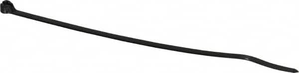 Thomas & Betts - 7.31" Long Black Polypropylene Standard Cable Tie - 30 Lb Tensile Strength, 1.22mm Thick, 1-1/2" Max Bundle Diam - Exact Tooling