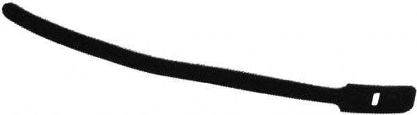 Thomas & Betts - 9" Long Black Nylon & Polyethylene Hook & Loop Strap - 40 Lb Tensile Strength, 1/16" Thick, 50.8mm Max Bundle Diam - Exact Tooling