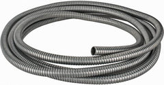 Federal Hose - 7/8" ID, -60 to 400°F, Galvanized Steel Unlined Flexible Metal Duct Hose - 4.1" Bend Radius, 25' Long - Exact Tooling