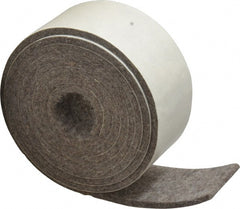 Made in USA - 1/8 Inch Thick x 1-1/2 Inch Wide x 5 Ft. Long, Felt Stripping - Gray, Plain Backing - Exact Tooling