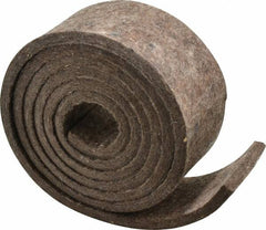 Made in USA - 1/4 Inch Thick x 2 Inch Wide x 5 Ft. Long, Felt Stripping - Gray, Plain Backing - Exact Tooling