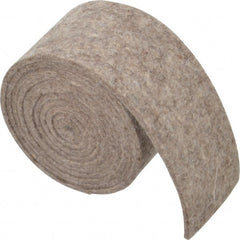 Made in USA - 1/8 Inch Thick x 2 Inch Wide x 5 Ft. Long, Felt Stripping - Gray, Plain Backing - Exact Tooling