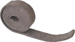 Made in USA - 1/4 Inch Thick x 1-1/2 Inch Wide x 5 Ft. Long, Felt Stripping - Gray, Plain Backing - Exact Tooling