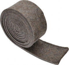 Made in USA - 1/4 Inch Thick x 2 Inch Wide x 5 Ft. Long, Felt Stripping - Gray, Plain Backing - Exact Tooling