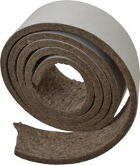 Made in USA - 1/4 Inch Thick x 2 Inch Wide x 5 Ft. Long, Felt Stripping - Gray, Adhesive Backing - Exact Tooling