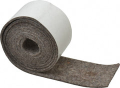 Made in USA - 1/8 Inch Thick x 2 Inch Wide x 5 Ft. Long, Felt Stripping - Gray, Adhesive Backing - Exact Tooling