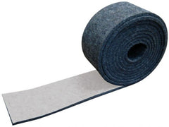 Made in USA - 1/8 Inch Thick x 1-1/2 Inch Wide x 5 Ft. Long, Felt Stripping - Gray, Adhesive Backing - Exact Tooling