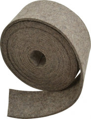 Made in USA - 1/8 Inch Thick x 2 Inch Wide x 10 Ft. Long, Felt Stripping - Gray, Plain Backing - Exact Tooling