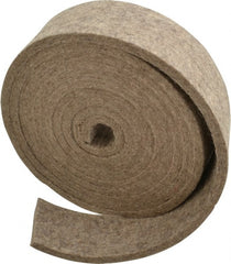 Made in USA - 1/4 Inch Thick x 2 Inch Wide x 10 Ft. Long, Felt Stripping - Gray, Plain Backing - Exact Tooling