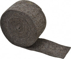 Made in USA - 1/8 Inch Thick x 2 Inch Wide x 10 Ft. Long, Felt Stripping - Gray, Plain Backing - Exact Tooling