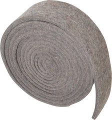 Made in USA - 1/4 Inch Thick x 2 Inch Wide x 10 Ft. Long, Felt Stripping - Gray, Plain Backing - Exact Tooling