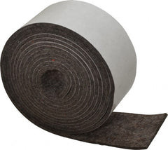 Made in USA - 1/8 Inch Thick x 2 Inch Wide x 10 Ft. Long, Felt Stripping - Gray, Adhesive Backing - Exact Tooling