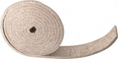 Made in USA - 1/4 Inch Thick x 2 Inch Wide x 10 Ft. Long, Felt Stripping - Gray, Adhesive Backing - Exact Tooling