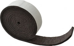 Made in USA - 1/4 Inch Thick x 2 Inch Wide x 10 Ft. Long, Felt Stripping - Gray, Adhesive Backing - Exact Tooling